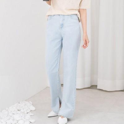 Women&#039;s Spandex Jeans 1P Wide Pants High-Waist Nonspandex