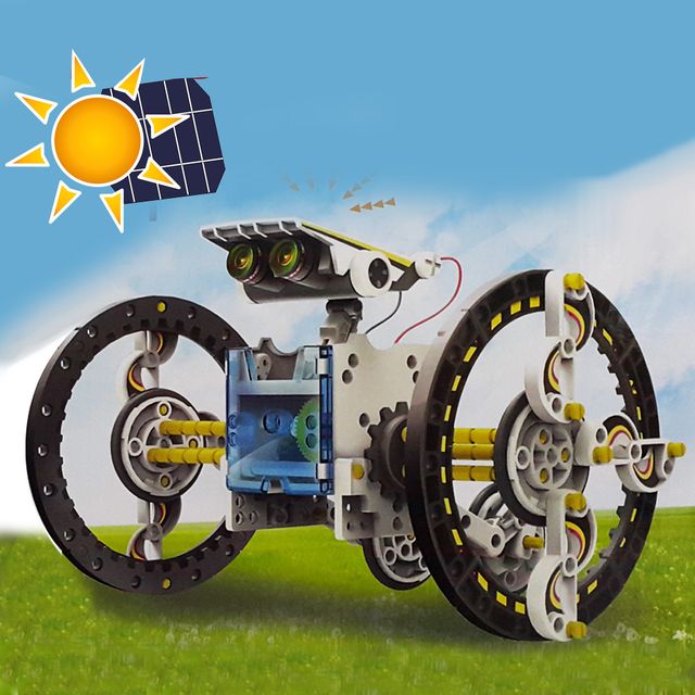 14种太阳能变身机器人组装玩具